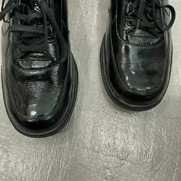 [US8]Mephisto Black Patent Leather Lace Up Comfort Shoes Sneakers-Made in France - Picture 5 of 13